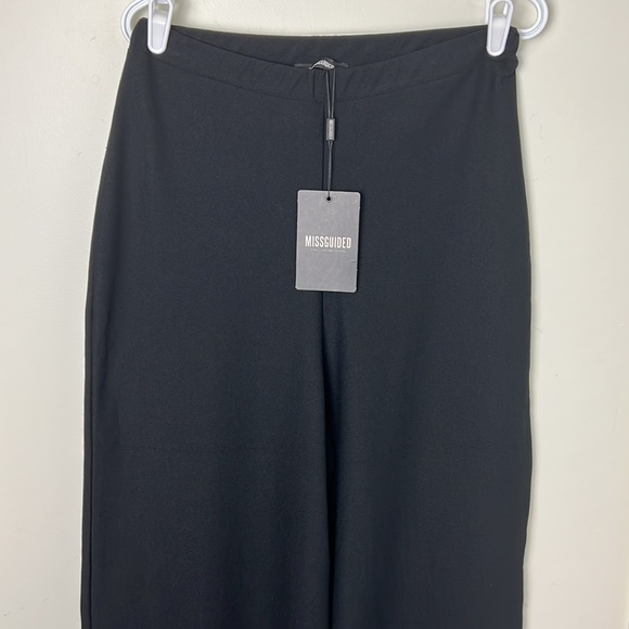 Missquided High Waisted Wide Leg Trouser Pants Size 10 - Picture 6 of 13